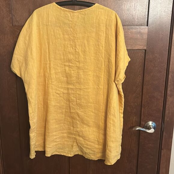 Elizabeth Suzann Harper Tunic in Midweight Linen | Golden Hour - S/M - Picture 5 of 7